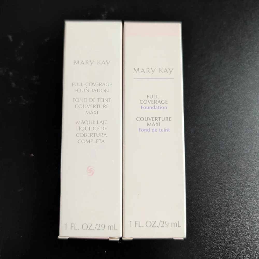 Mary Kay Full Coverage Foundation Ivory 202 Lot of 2 1 Fl Oz Each 365000